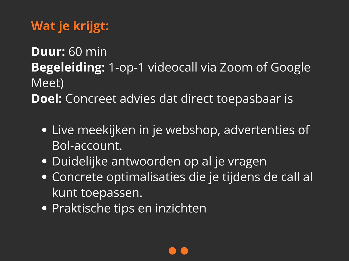 1:1 videocall per uur