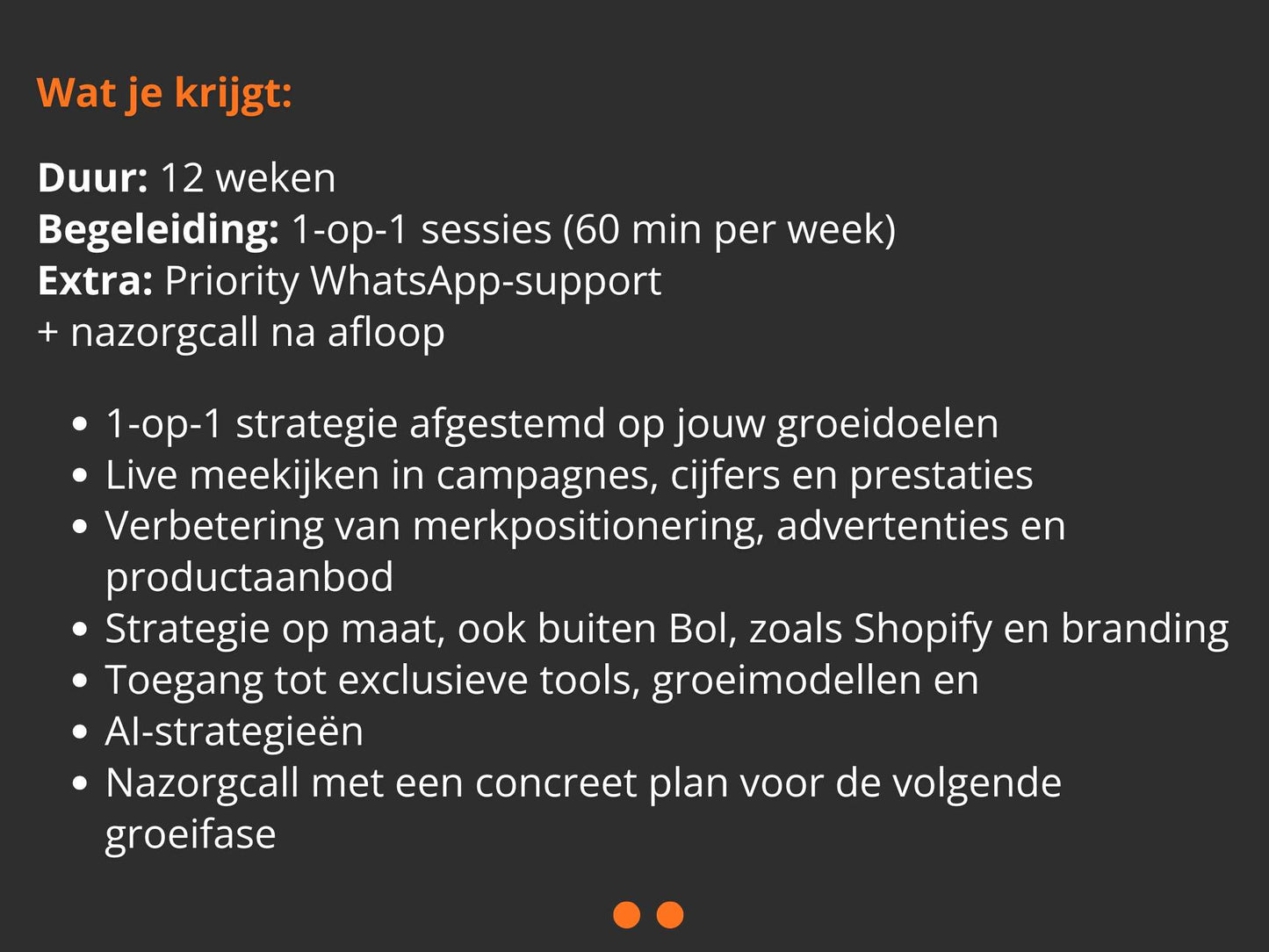 1:1 Begeleidings traject Accelerator
