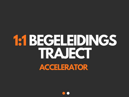 1:1 Begeleidings traject Accelerator